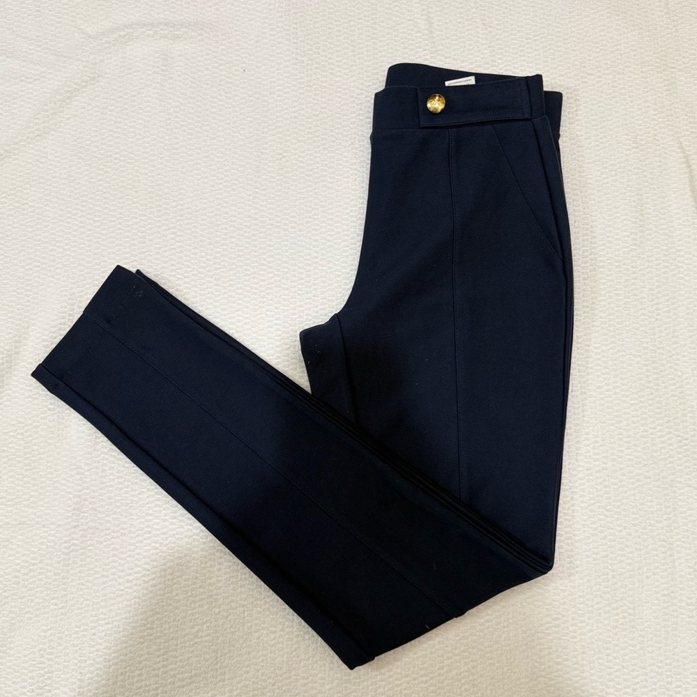 MICHAEL Michael Kors Navy Trousers with Gold Accent